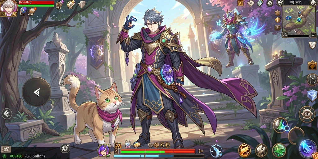Tampilan awal game dengan karakter menarik.