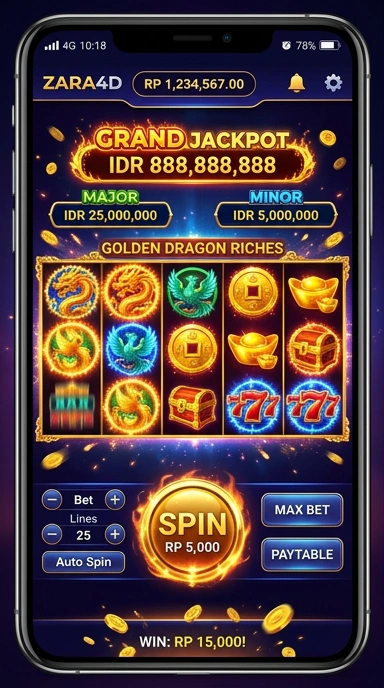 Galeri pratinjau visual zara4d build APK resmi terbaru